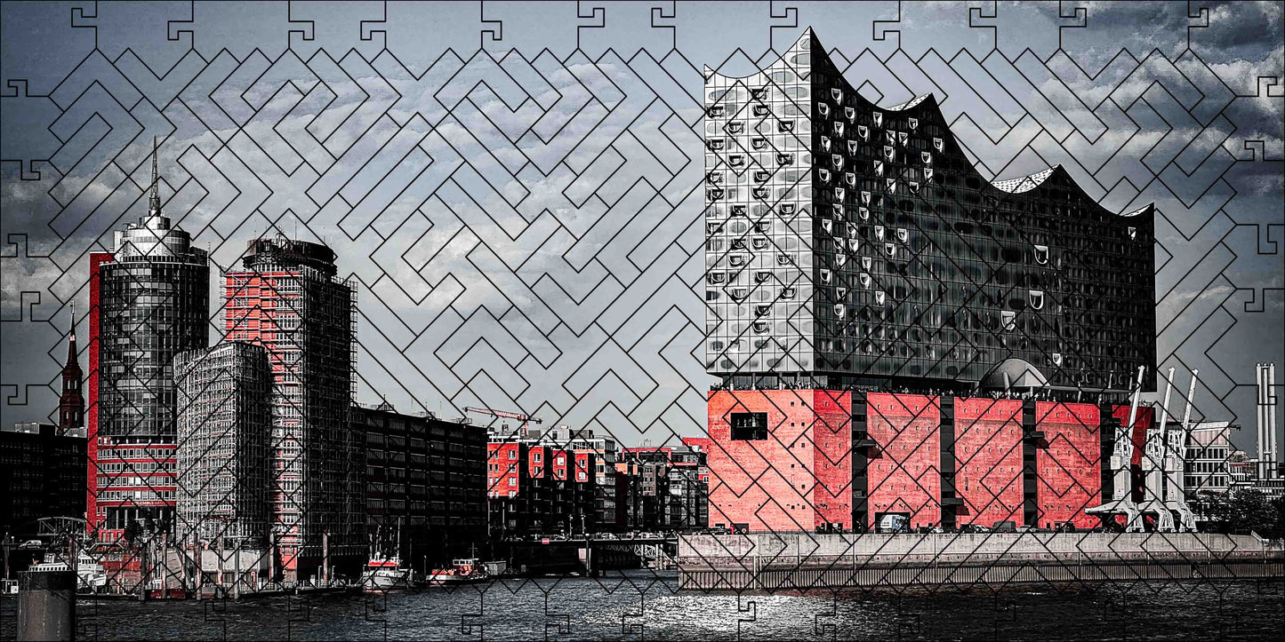 elbPUZZLE No. 65 - Hello Hamburg - Fractal Edition