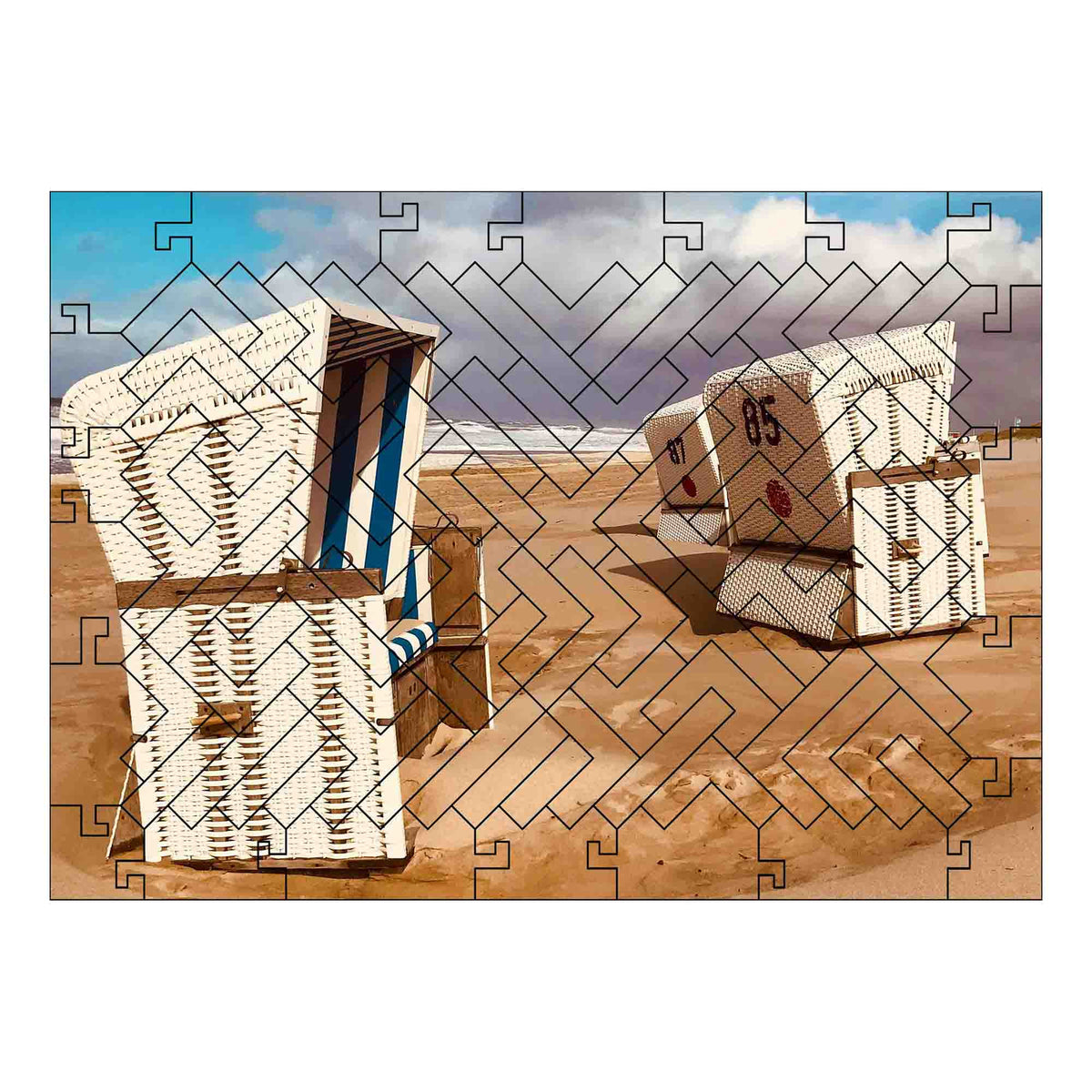 elbPUZZLE No. 29 - Strandkörbe - Fractale Edition