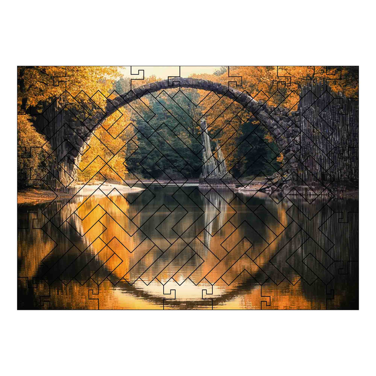 elbPUZZLE No. 32 - Rakotzbrücke - Fractale Edition