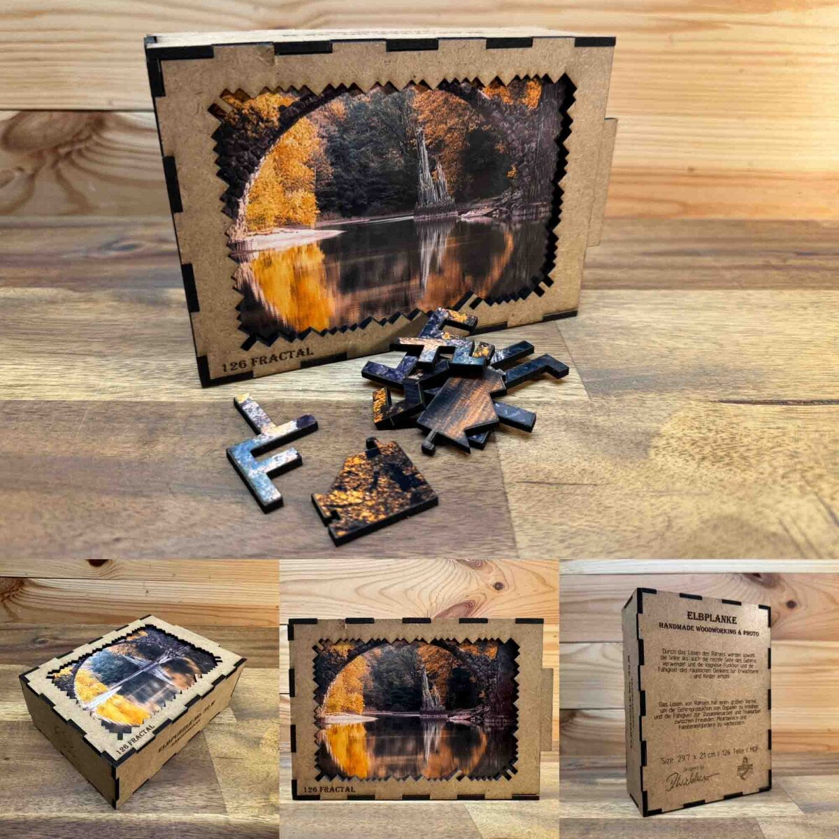 elbPUZZLE No. 32 - Rakotzbrücke - Fractale Edition 183 Teile M