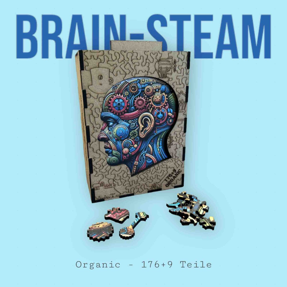 elbPUZZLE No. 48 - Steam-Brain - Organic Edition M (185 Teile)