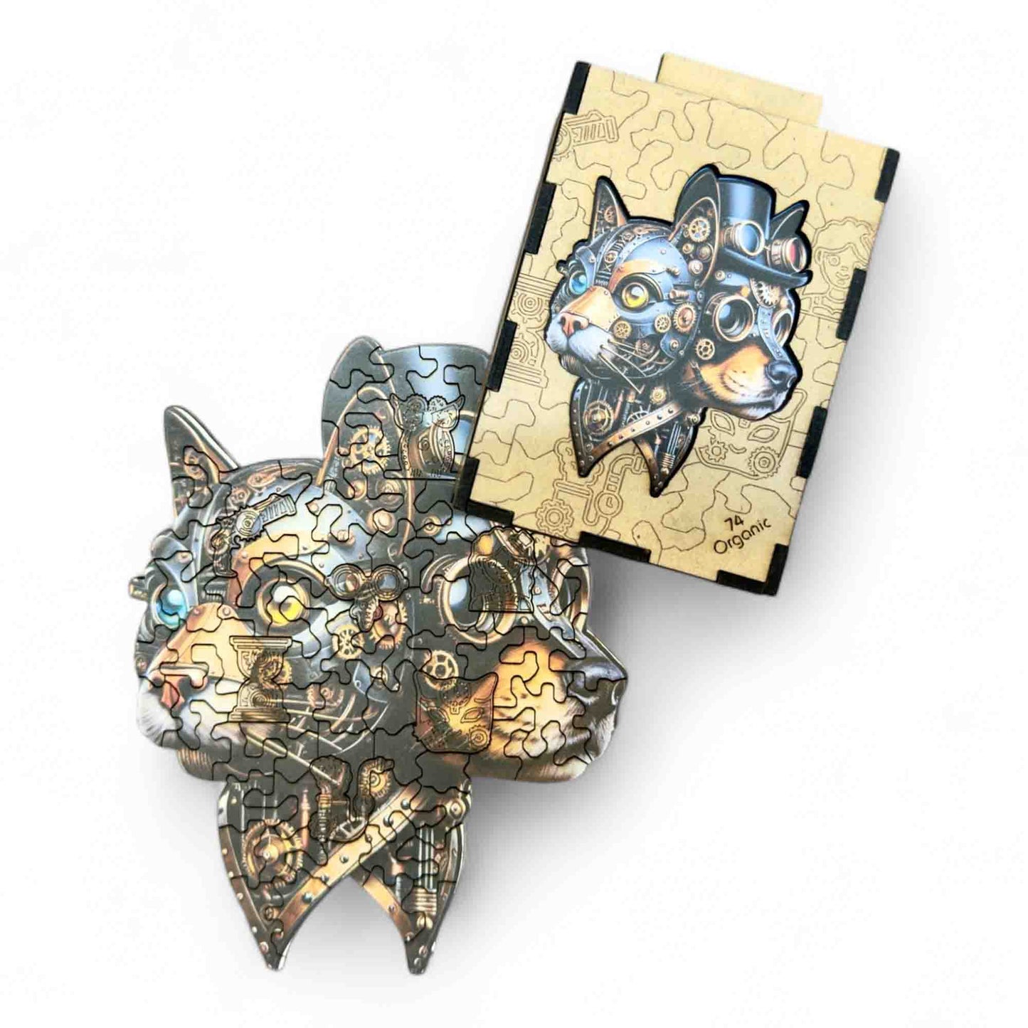 elbPUZZLE No. 63 - Steampunk - Cat & Dog - Organic Edition