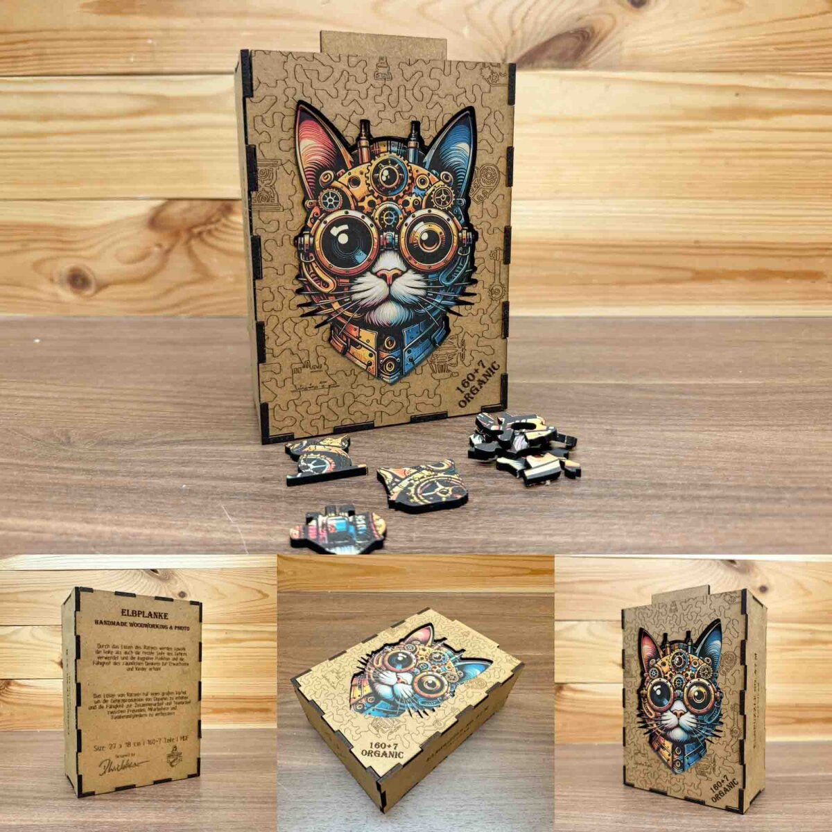 elbPUZZLE No. 47 - Cat-Steam - Organic Edition 167 Teile M