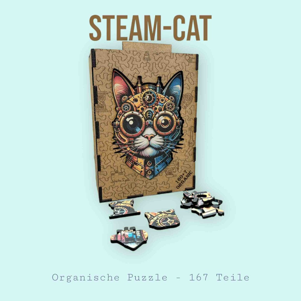 elbPUZZLE No. 47 - Cat-Steam - Organic Edition 167 Teile M