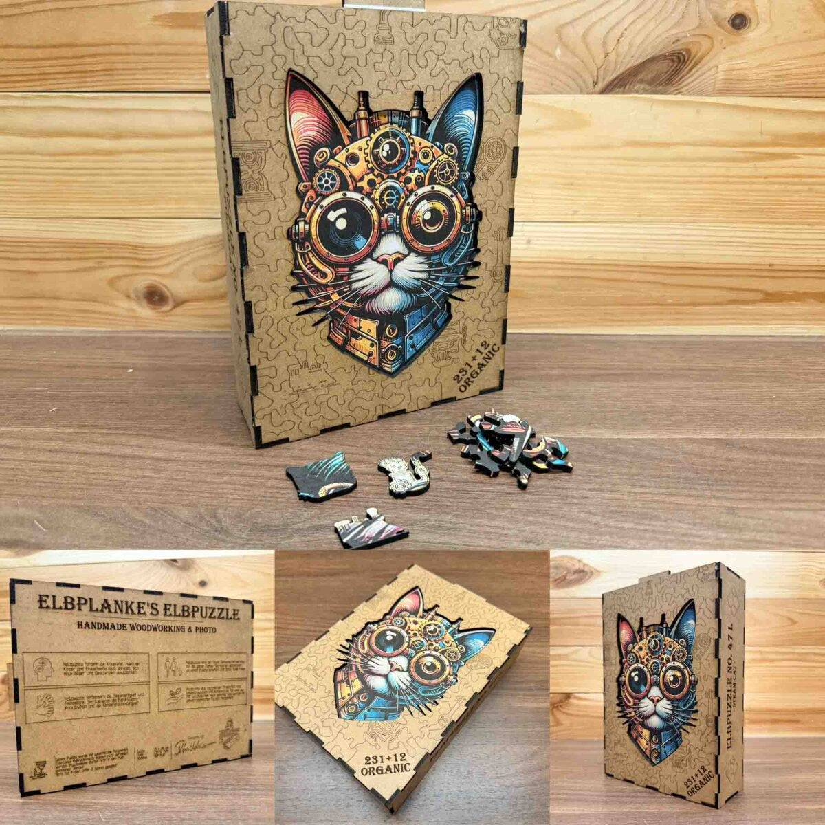 elbPUZZLE No. 47 - Cat-Steam - Organic Edition 243 Teile L