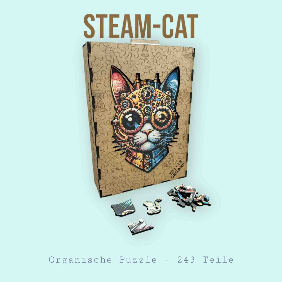 elbPUZZLE No. 47 - Cat-Steam - Organic Edition 243 Teile L