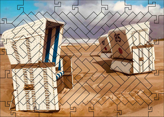 elbPUZZLE No. 29 - Strandkörbe - Fractale Edition