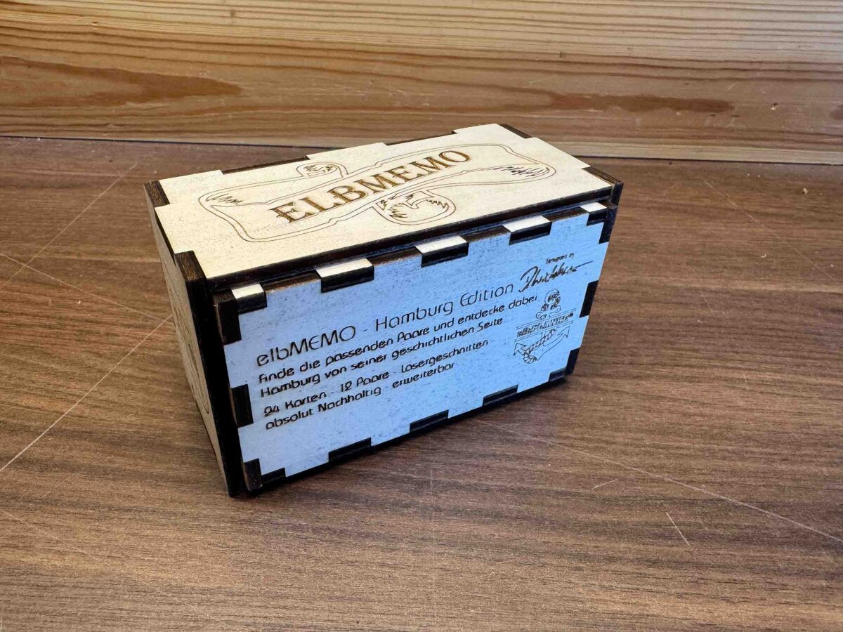 ELBMEMO – Hamburg Edition | Memo-Spiel mit 24 Plättchen in Holzbox