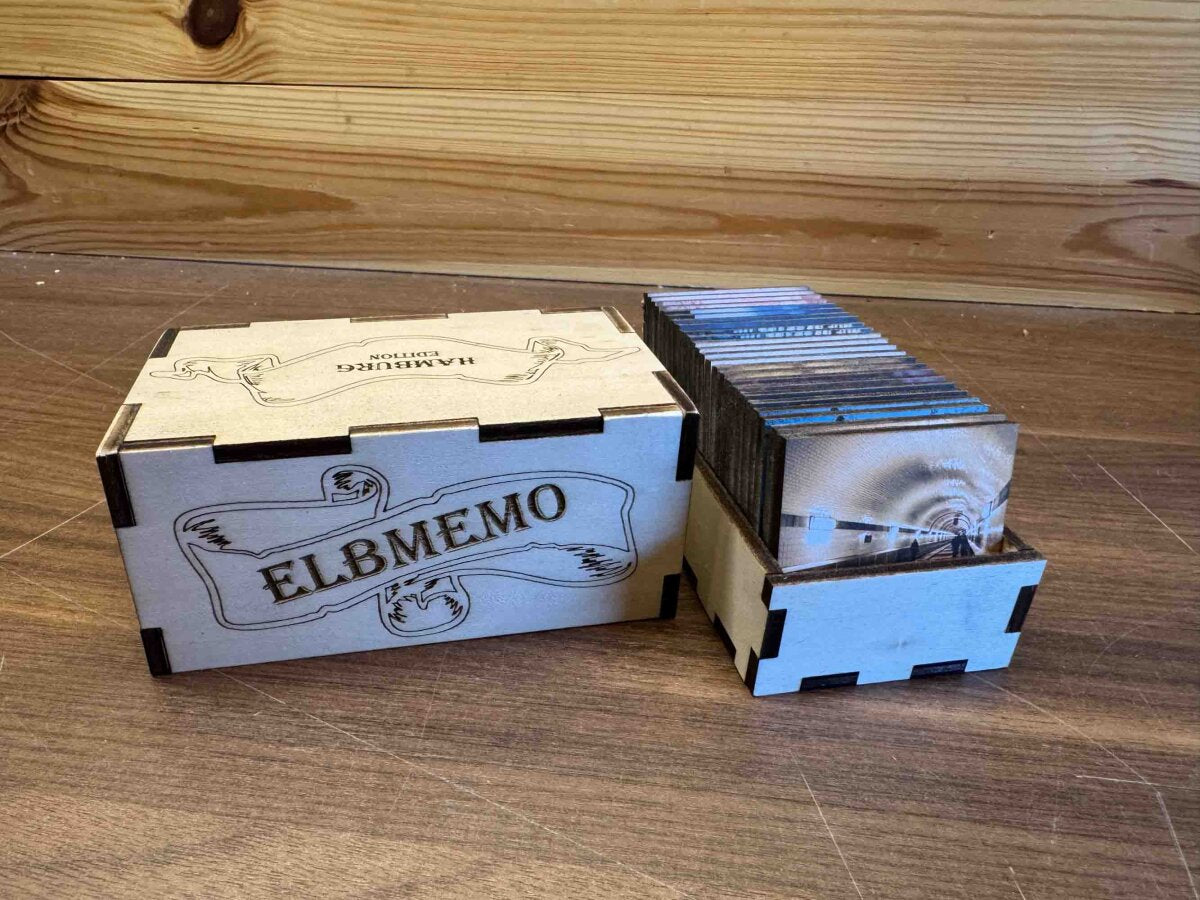 ELBMEMO – Hamburg Edition | Memo-Spiel mit 24 Plättchen in Holzbox