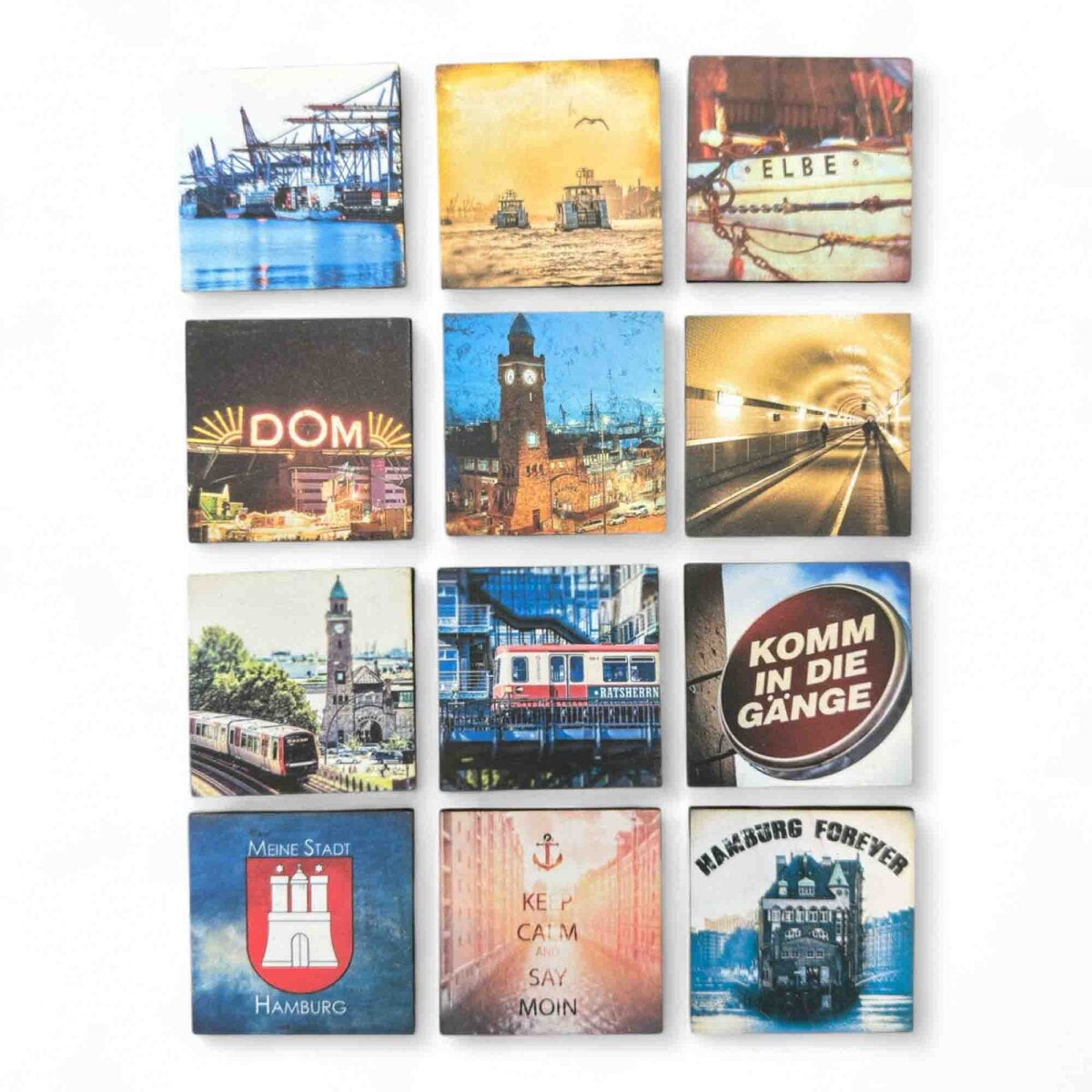 ELBMEMO – Hamburg Edition | Memo-Spiel mit 24 Plättchen in Holzbox