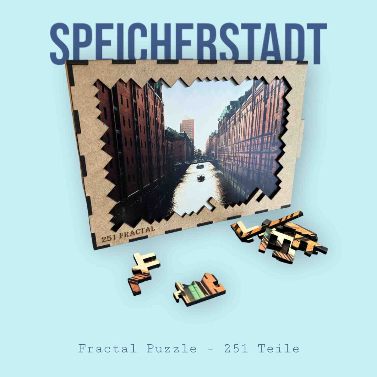 elbPUZZLE No. 24 - Speicherstadt - Fractale Edition 289 Teile L
