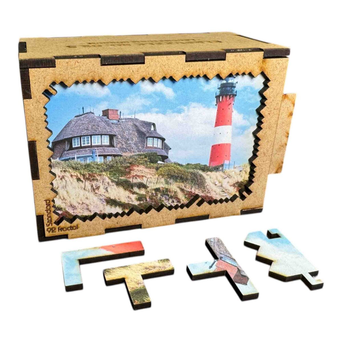 elbPUZZLE No. 02 - Leuchtturm Hörnum - Fractale Edition Standard - 92 Teile