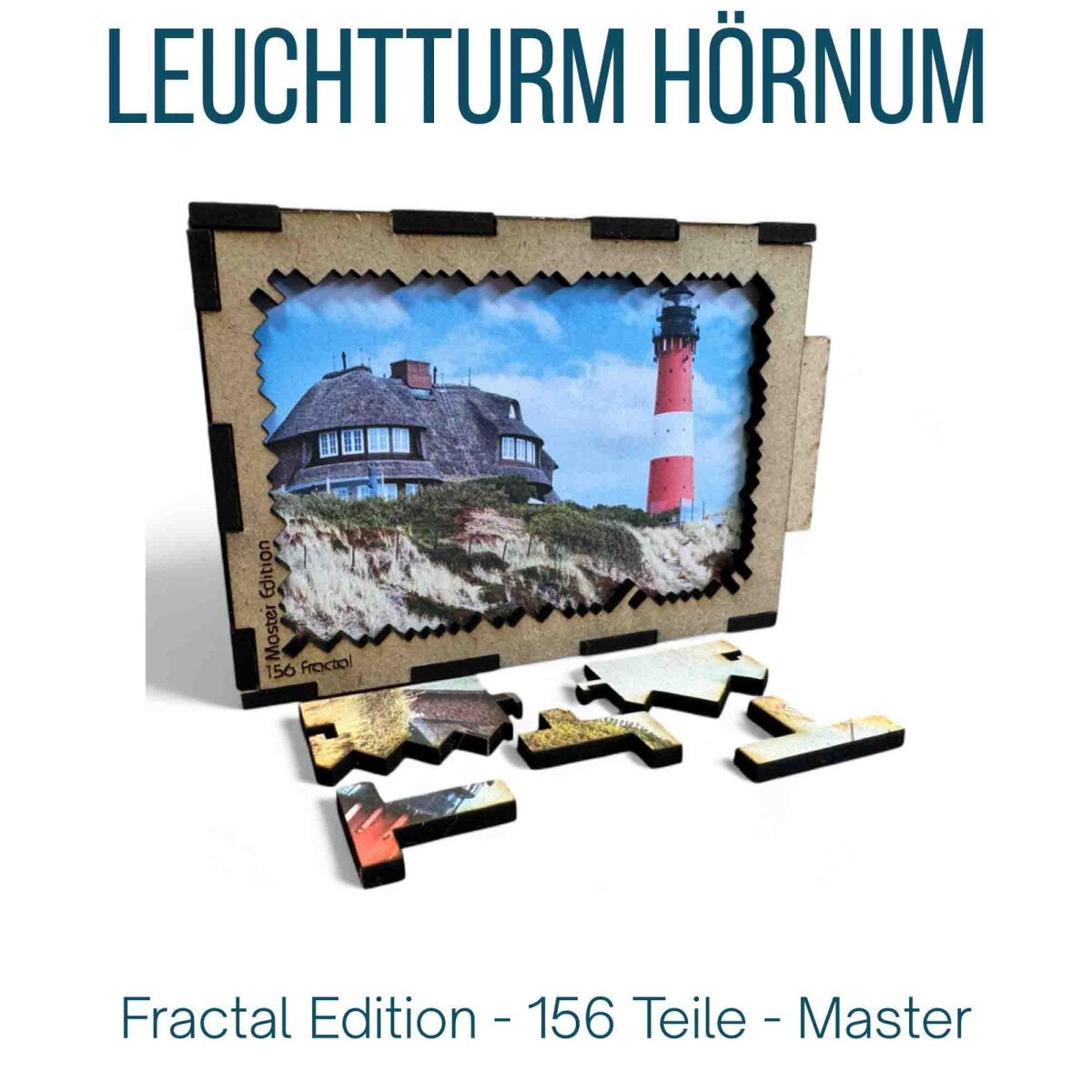 elbPUZZLE No. 02 - Leuchtturm Hörnum - Fractale Edition S Master (156 Teile)