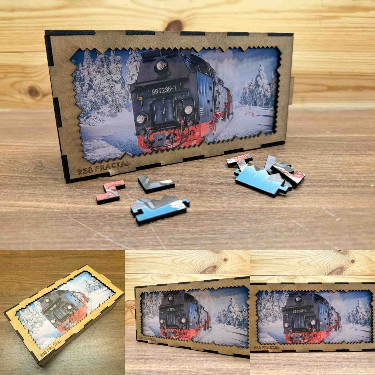 elbPUZZLE No. 16 - Brockenbahn - Fractale Edition L (258 Teile)