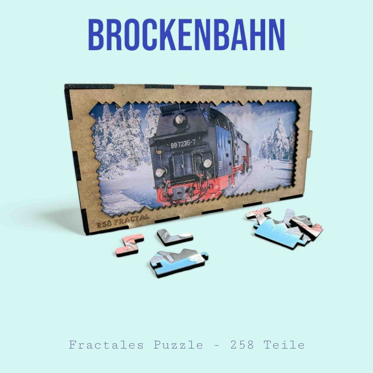elbPUZZLE No. 16 - Brockenbahn - Fractale Edition L (258 Teile)