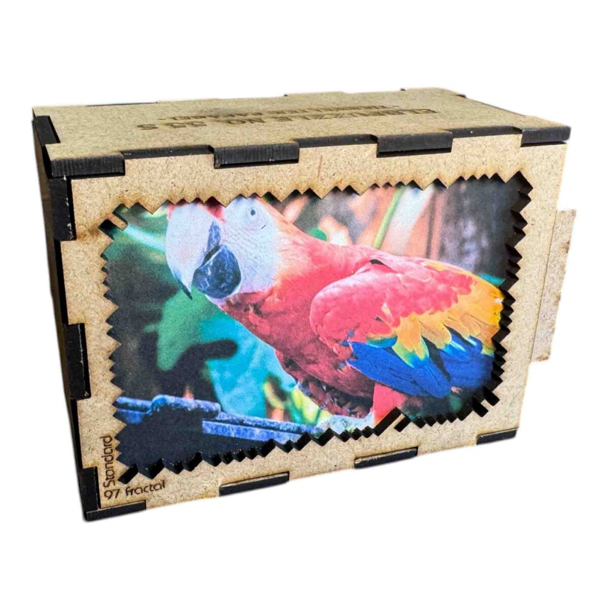 elbPUZZLE No. 55 - Tierwelten: Papagei - Fractale Edition Standard - 97 Teile