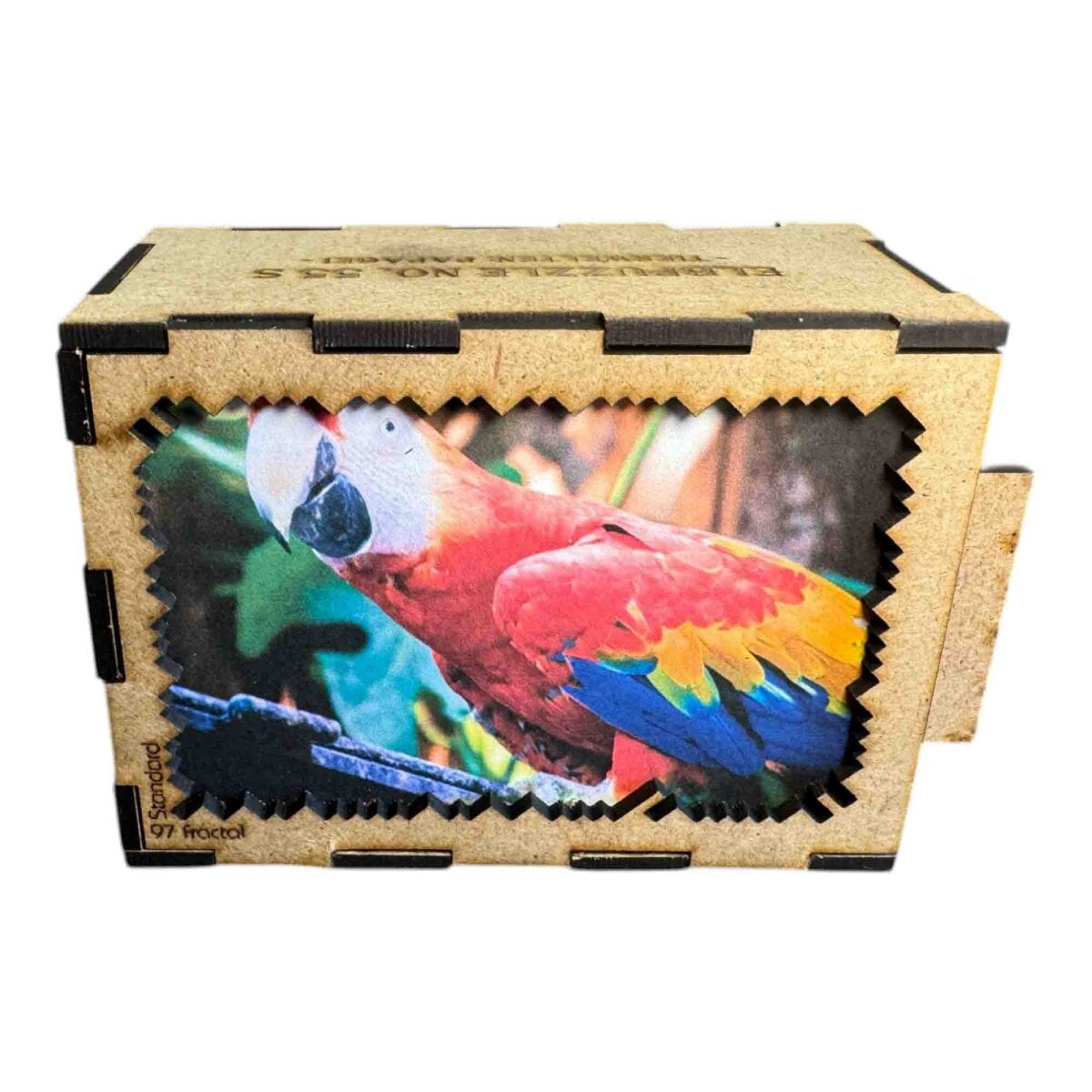 elbPUZZLE No. 55 - Tierwelten: Papagei - Fractale Edition Standard - 97 Teile