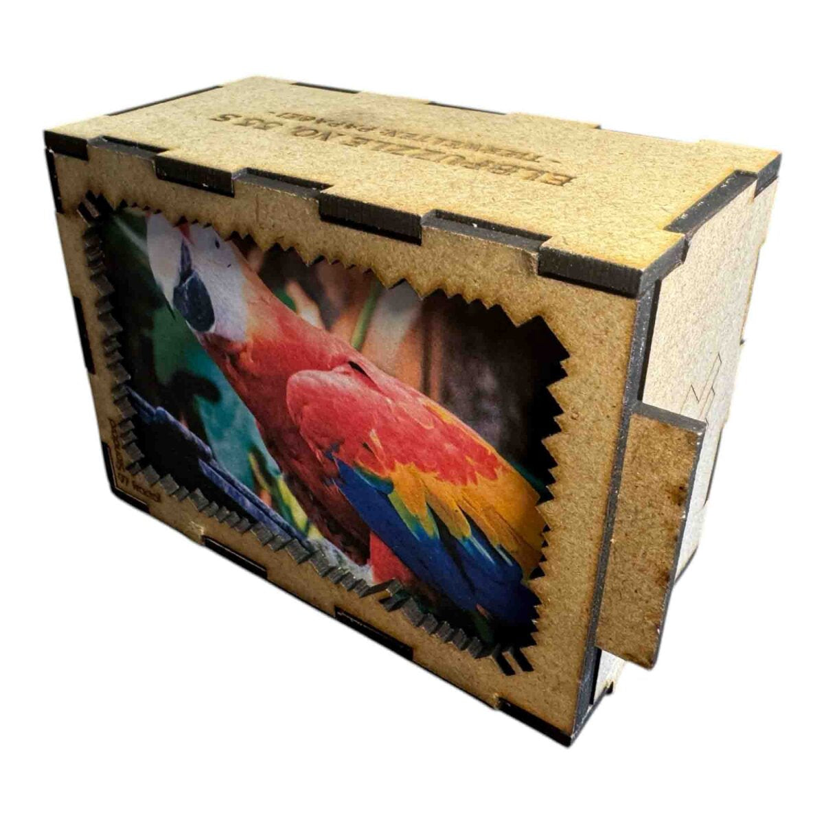 elbPUZZLE No. 55 - Tierwelten: Papagei - Fractale Edition Standard - 97 Teile