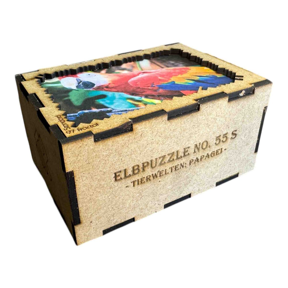 elbPUZZLE No. 55 - Tierwelten: Papagei - Fractale Edition Standard - 97 Teile