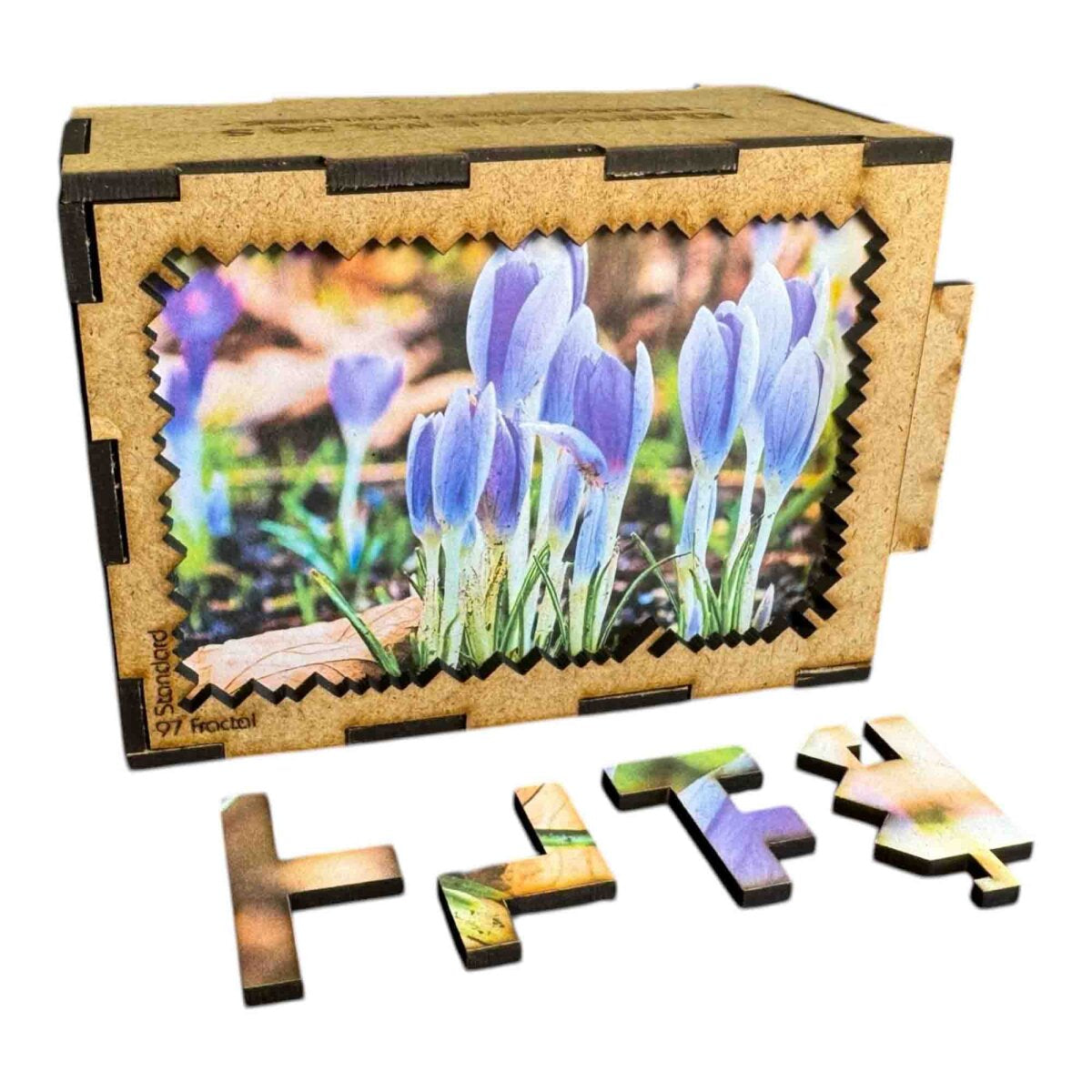 elbPUZZLE No. 56 - Pflanzenwelt: Krokusse - Fractale Edition Standard - 97 Teile