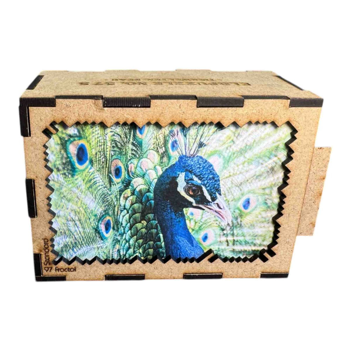 elbPUZZLE No. 57 - Tierwelten: Pfau - Fractale Edition Standard - 97 Teile