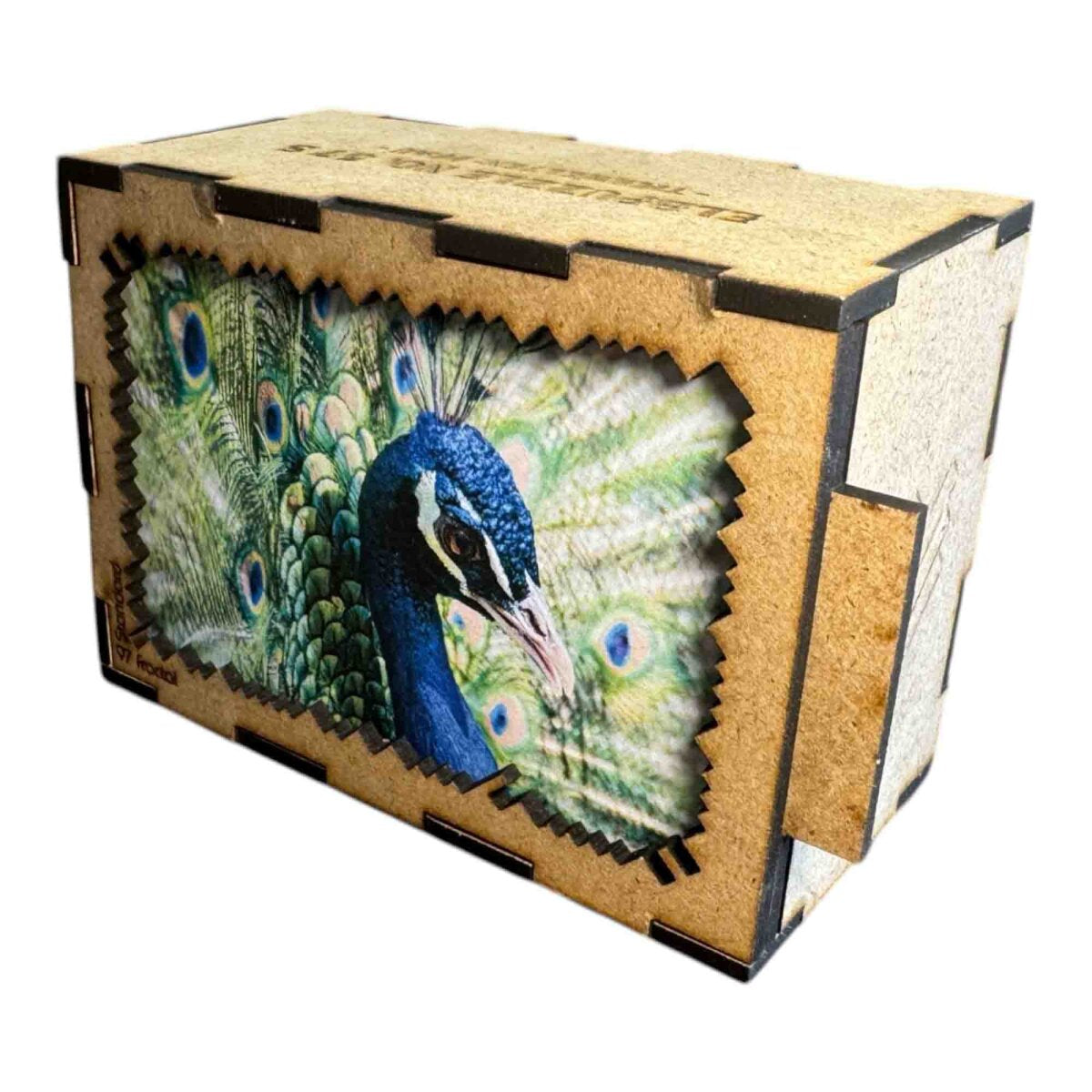 elbPUZZLE No. 57 - Tierwelten: Pfau - Fractale Edition Standard - 97 Teile