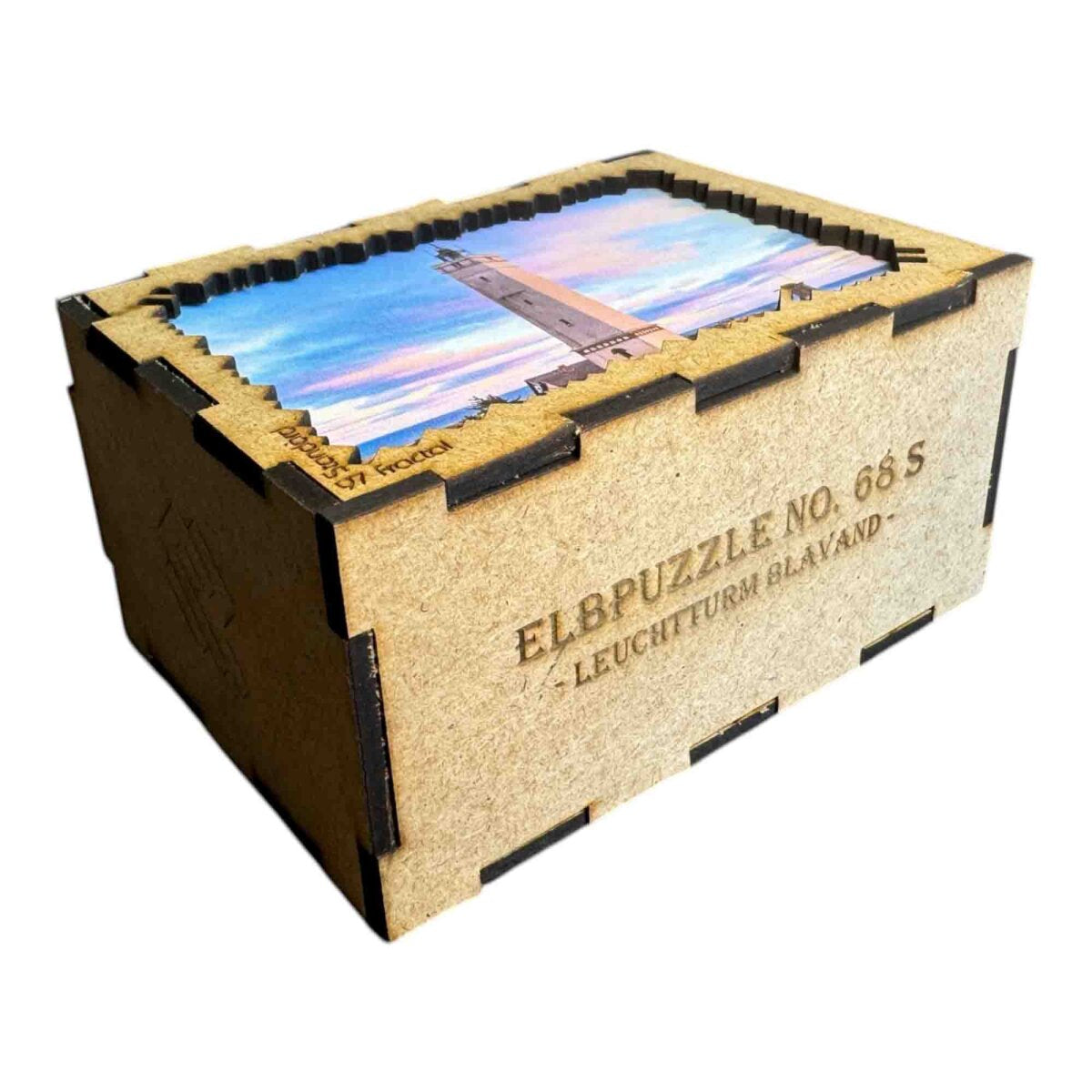 elbPUZZLE No. 68 - Leuchtturm Blavand - Fractale Edition Standard - 97 Teile