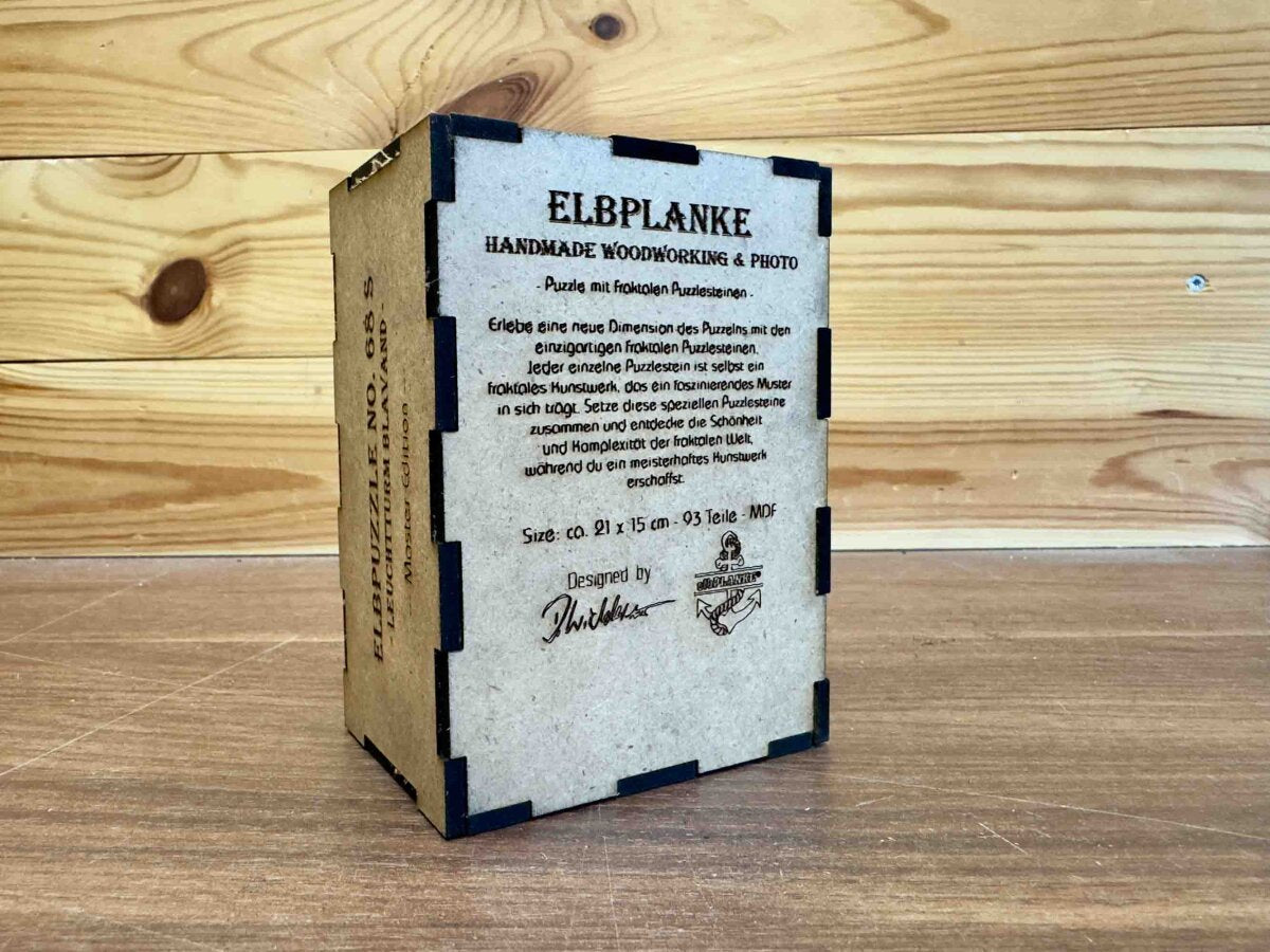 elbPUZZLE No. 68 - Leuchtturm Blavand - Fractale Edition S Master (156 Teile)
