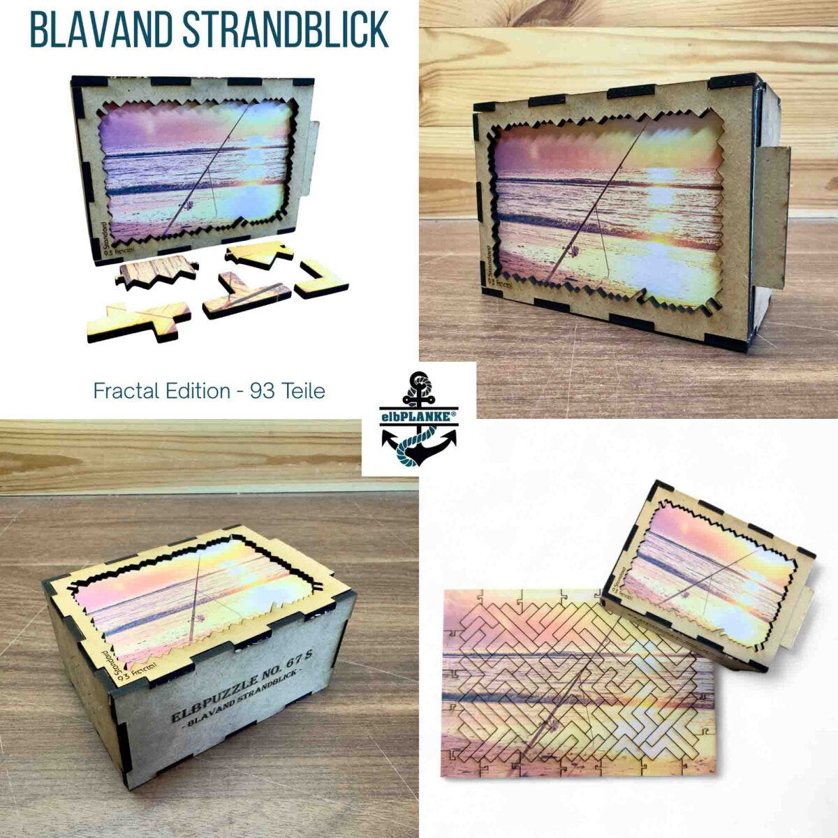 elbPUZZLE No. 67 - Blavand Standblick - Fractal Edition M (180 Teile)