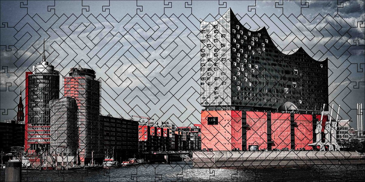 elbPUZZLE No. 65 - Hallo Hamburg - Fractale Edition