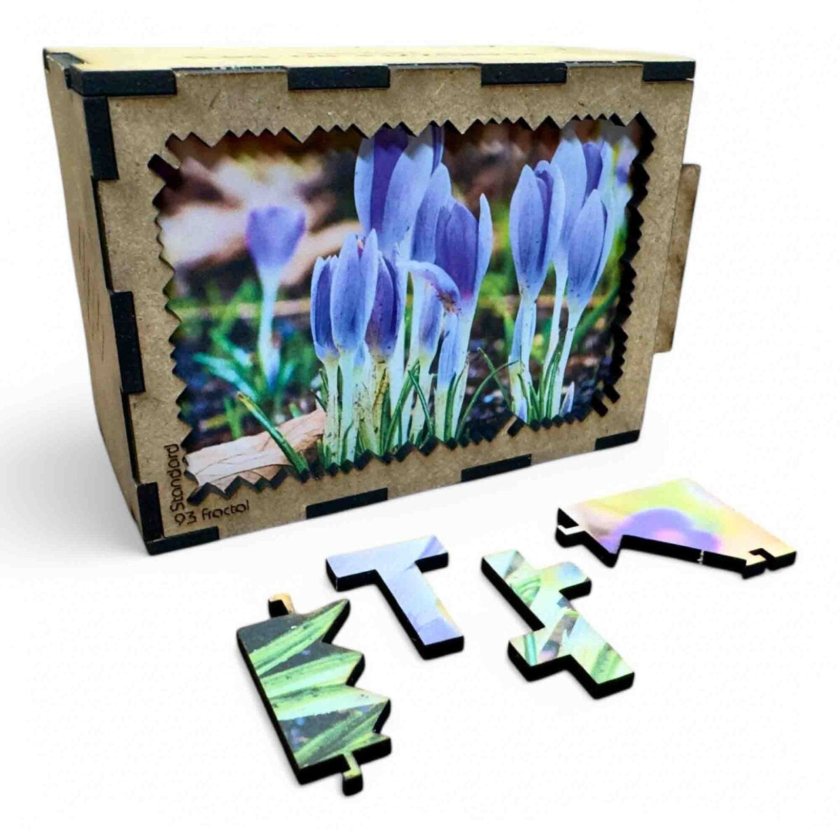 elbPUZZLE No. 56 - Pflanzenwelt: Krokusse - Fractale Edition M (180 Teile)