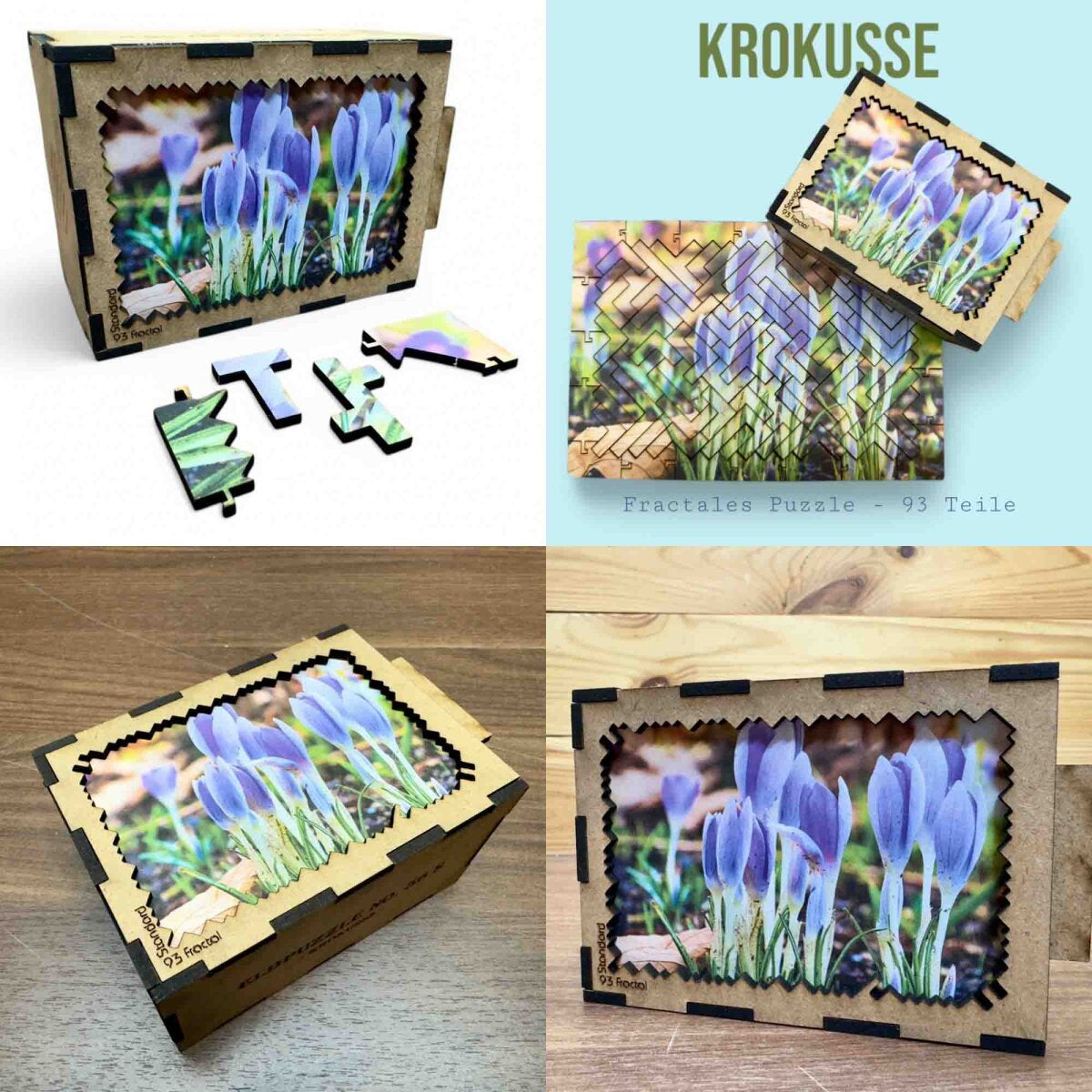 elbPUZZLE No. 56 - Pflanzenwelt: Krokusse - Fractale Edition L (315 Teile)