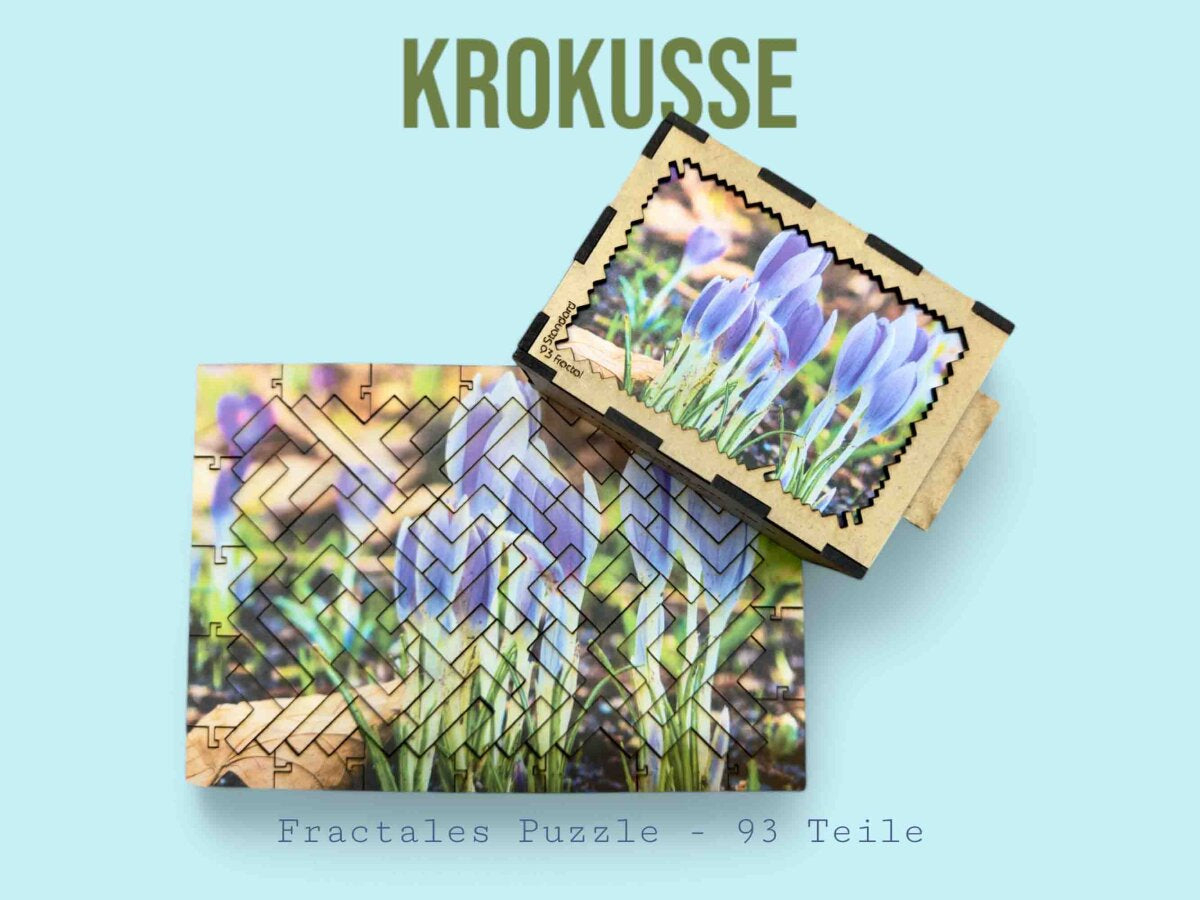 elbPUZZLE No. 56 - Pflanzenwelt: Krokusse - Fractale Edition L (315 Teile)