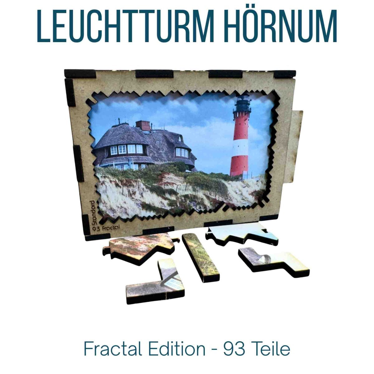 elbPUZZLE No. 02 - Leuchtturm Hörnum - Fractal Edition M (183 Teile)