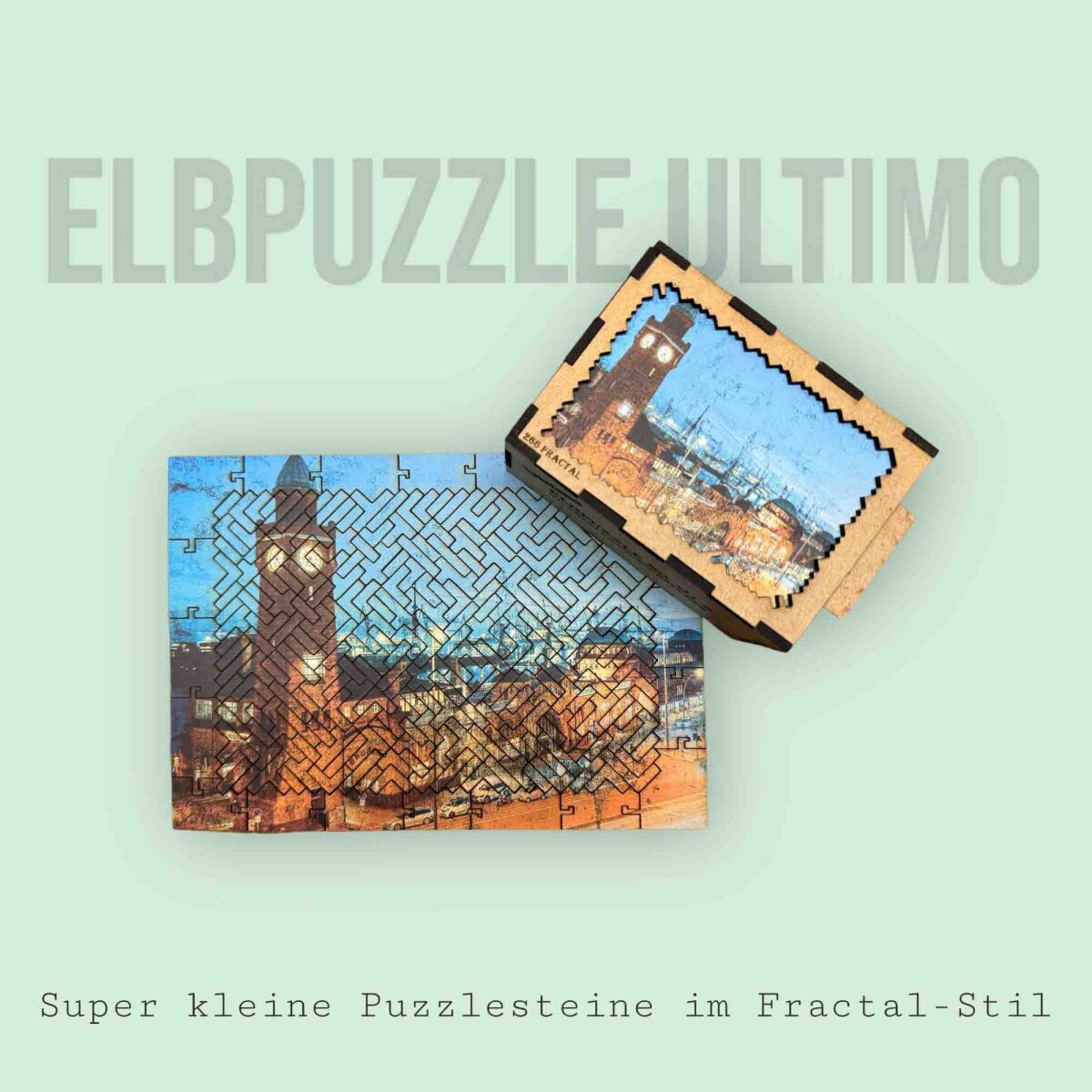 elbPUZZLE No. 01 - St.Pauli Landungsbrücken - Fractale Edition S / Ultimo /15x21 cm / 266 Teile