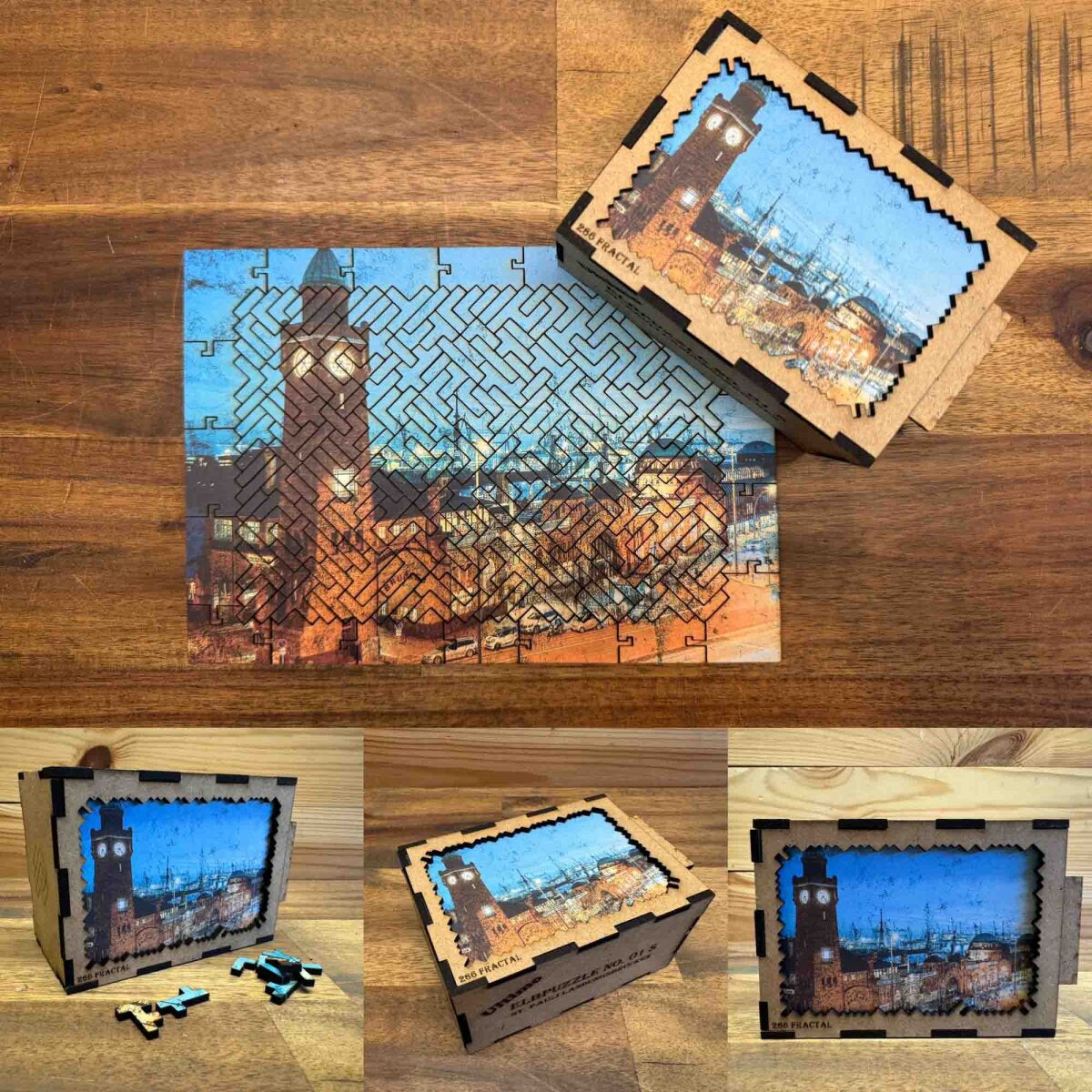 elbPUZZLE No. 01 - St.Pauli Landungsbrücken - Fractale Edition S / Ultimo /15x21 cm / 266 Teile