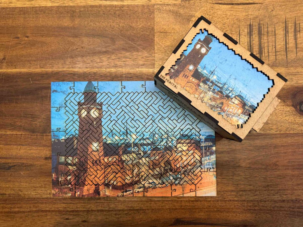 elbPUZZLE No. 01 - St.Pauli Landungsbrücken - Fractale Edition S / Ultimo /15x21 cm / 266 Teile