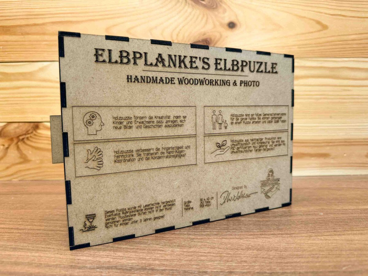elbPUZZLE No. 01 - St.Pauli Landungsbrücken - Fractale Edition L / Standard / 28x40 cm / 333 Teile