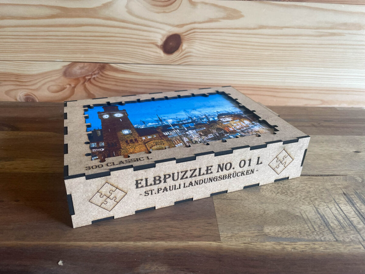 elbPUZZLE No. 01 - St.Pauli Landungsbrücken - Fractale Edition M / Standard / 21x30 cm / 183 Teile