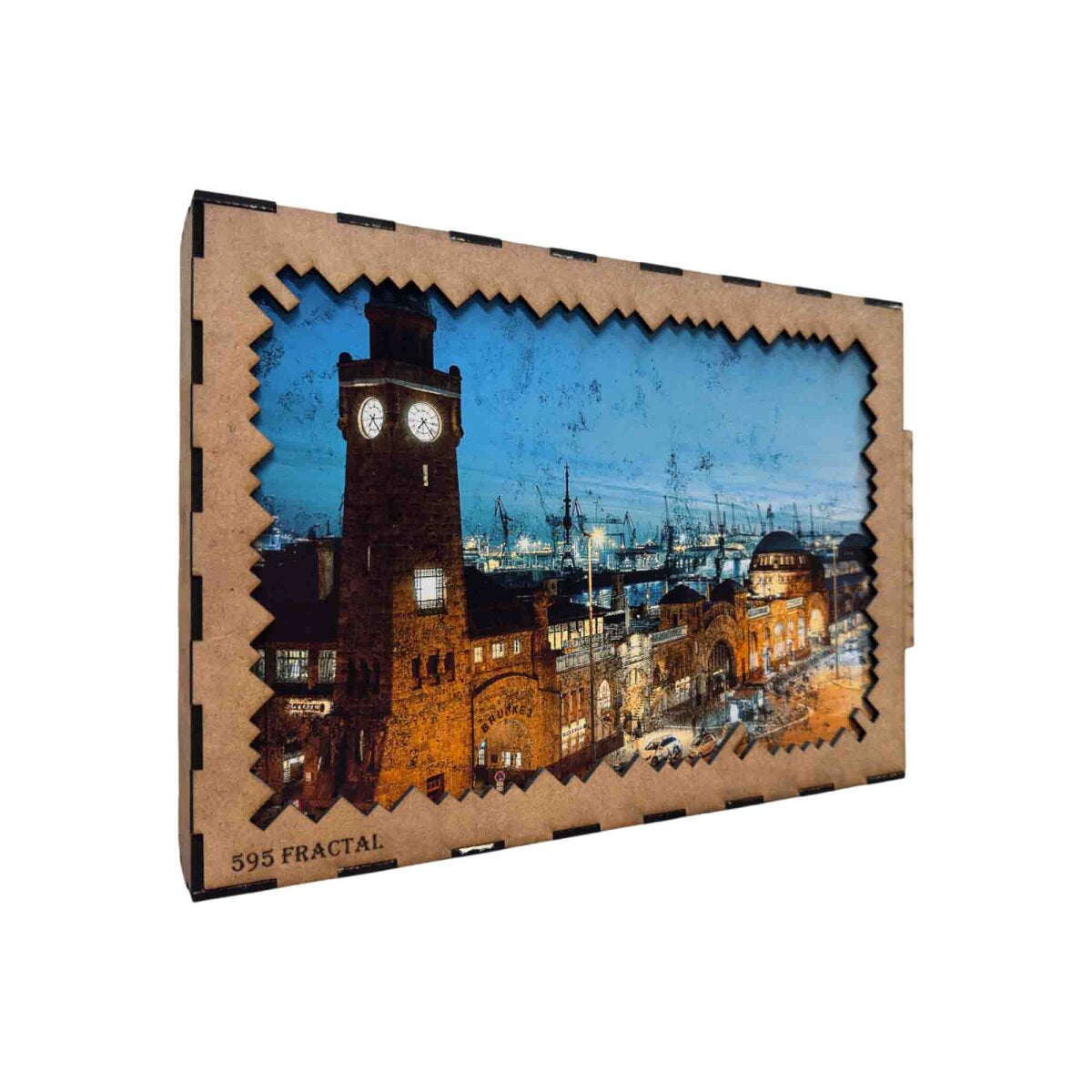 elbPUZZLE No. 01 - St.Pauli Landungsbrücken - Fractale Edition XL / Standard / 36x49 cm / 595 Teile