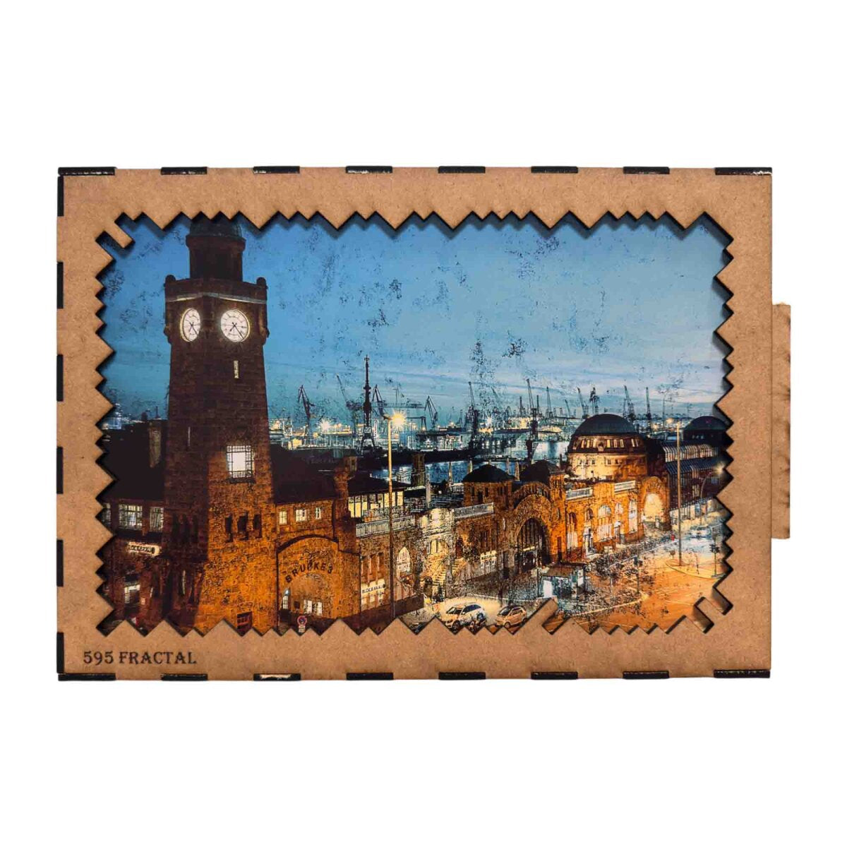 elbPUZZLE No. 01 - St.Pauli Landungsbrücken - Fractale Edition XL / Standard / 36x49 cm / 595 Teile