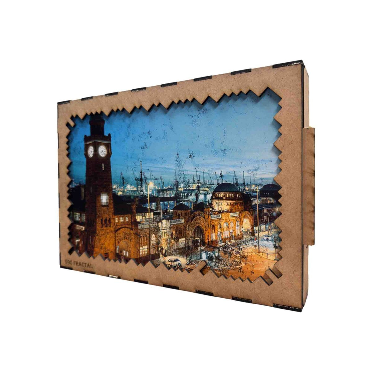 elbPUZZLE No. 01 - St.Pauli Landungsbrücken - Fractale Edition XL / Standard / 36x49 cm / 595 Teile