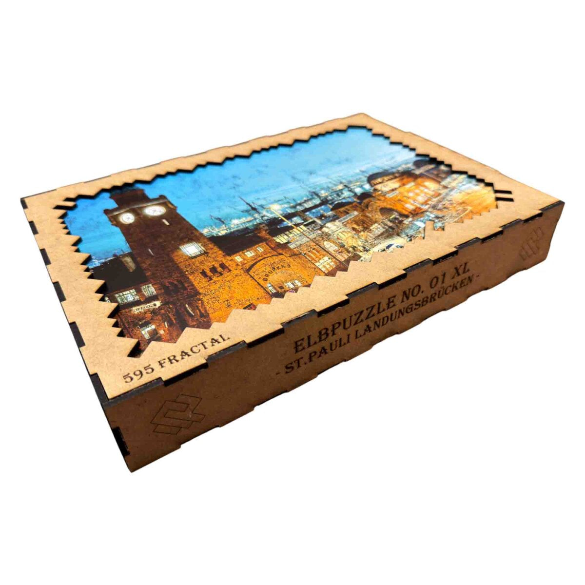 elbPUZZLE No. 01 - St.Pauli Landungsbrücken - Fractale Edition XL / Standard / 36x49 cm / 595 Teile