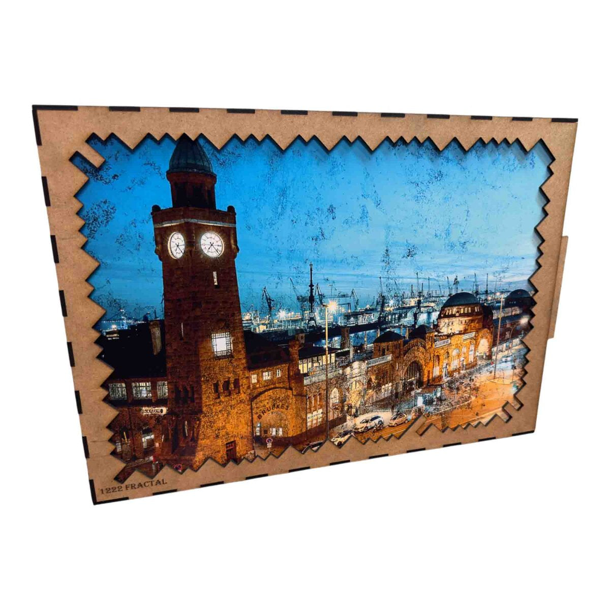 elbPUZZLE No. 01 - St.Pauli Landungsbrücken - Fractale Edition XXL / Standard / 50x70 cm / 1222 Teile