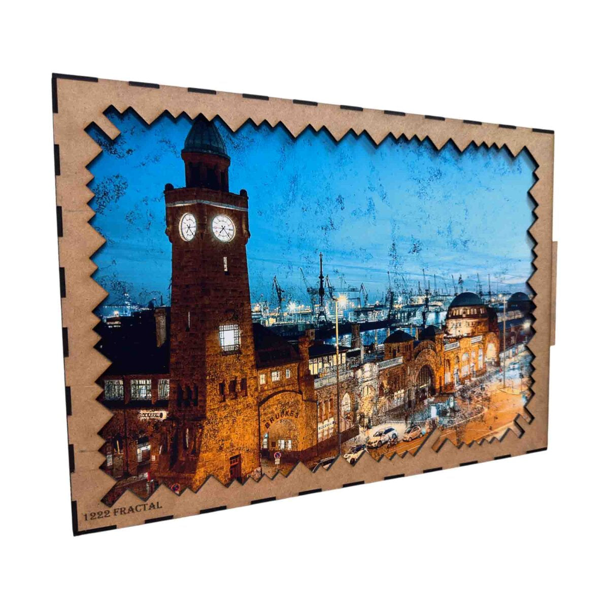 elbPUZZLE No. 01 - St.Pauli Landungsbrücken - Fractale Edition XXL / Standard / 50x70 cm / 1222 Teile