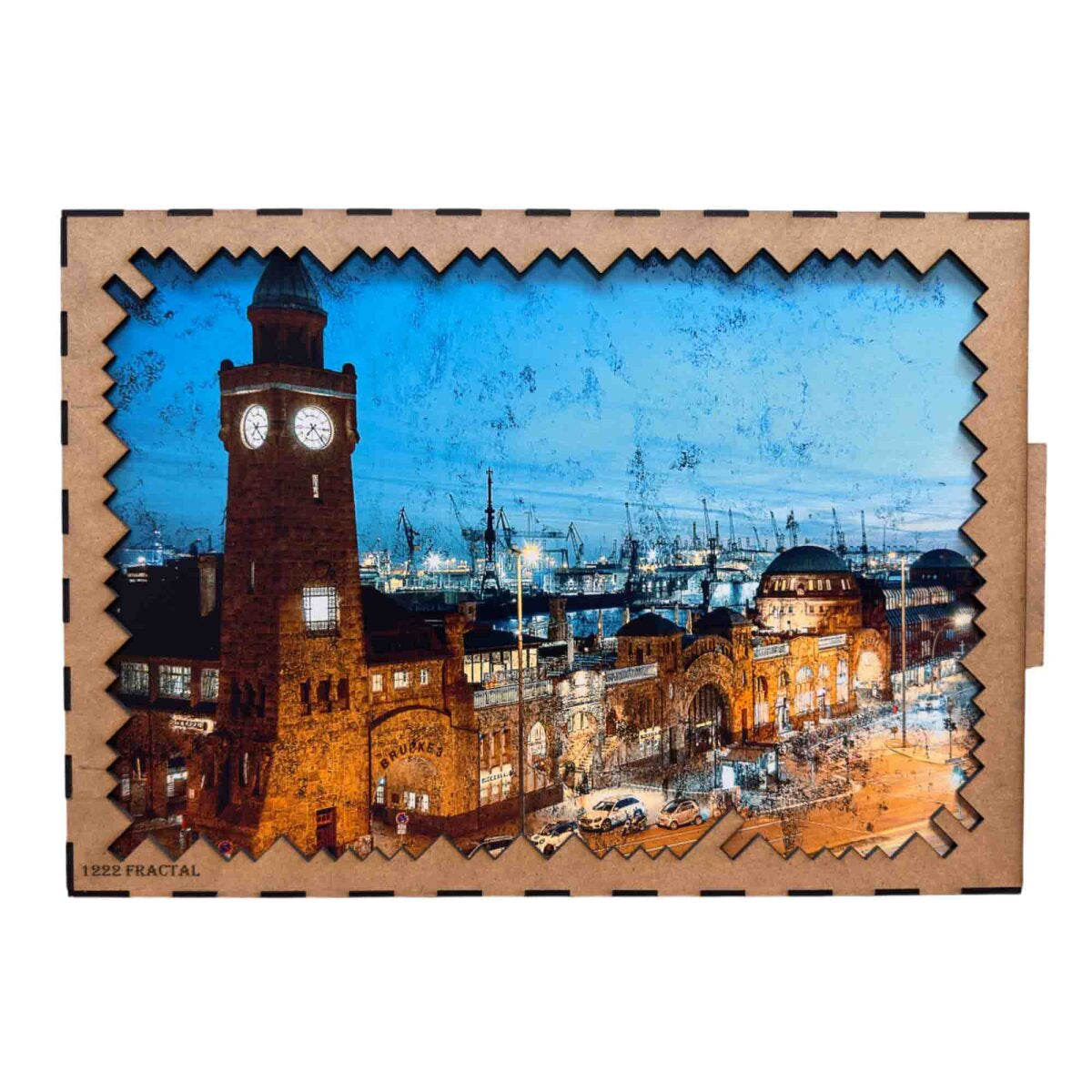 elbPUZZLE No. 01 - St.Pauli Landungsbrücken - Fractale Edition XXL / Standard / 50x70 cm / 1222 Teile