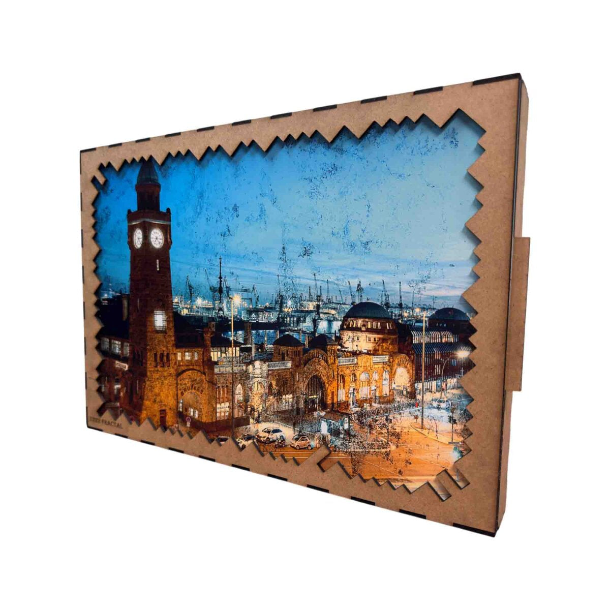 elbPUZZLE No. 01 - St.Pauli Landungsbrücken - Fractale Edition XXL / Standard / 50x70 cm / 1222 Teile