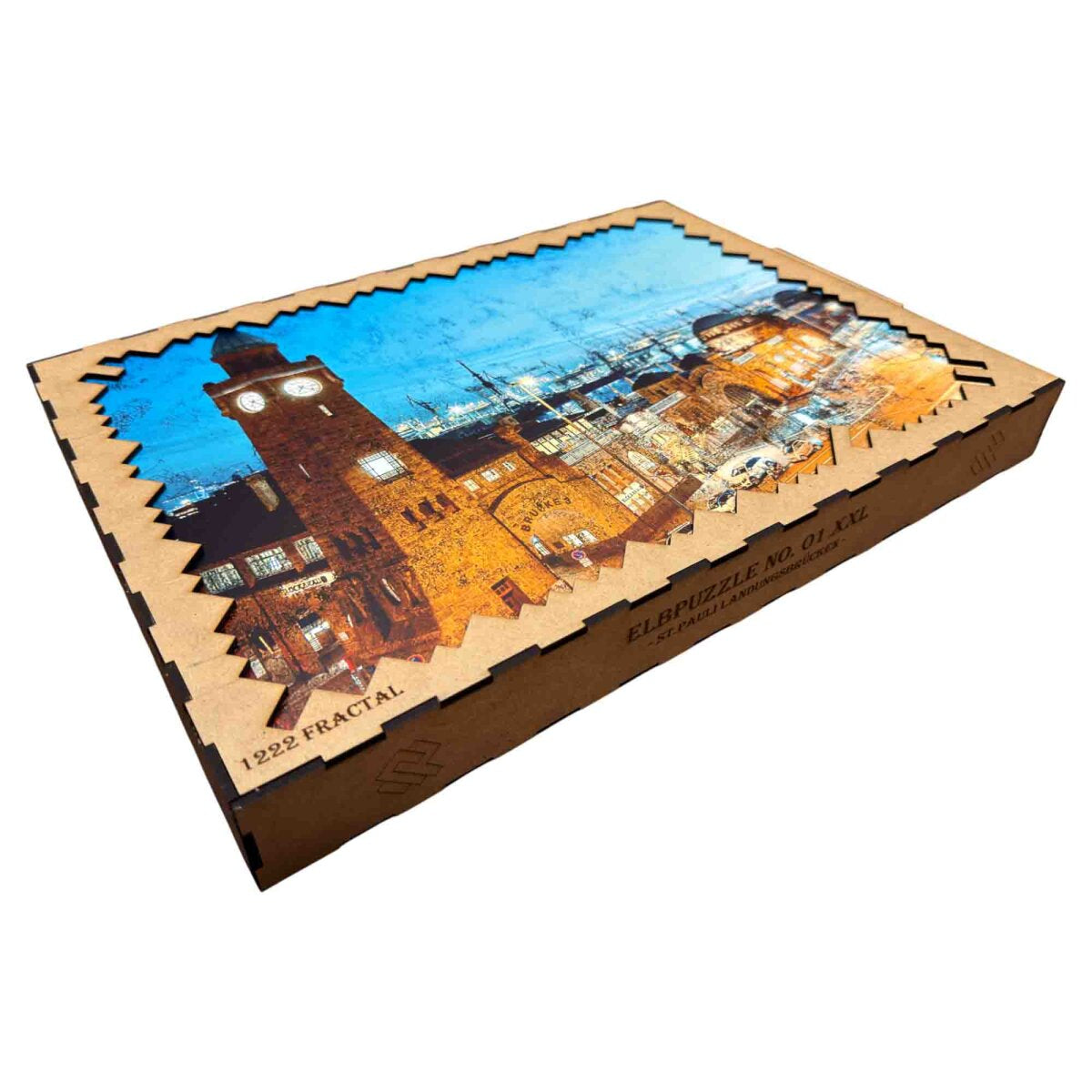 elbPUZZLE No. 01 - St.Pauli Landungsbrücken - Fractale Edition XXL / Standard / 50x70 cm / 1222 Teile