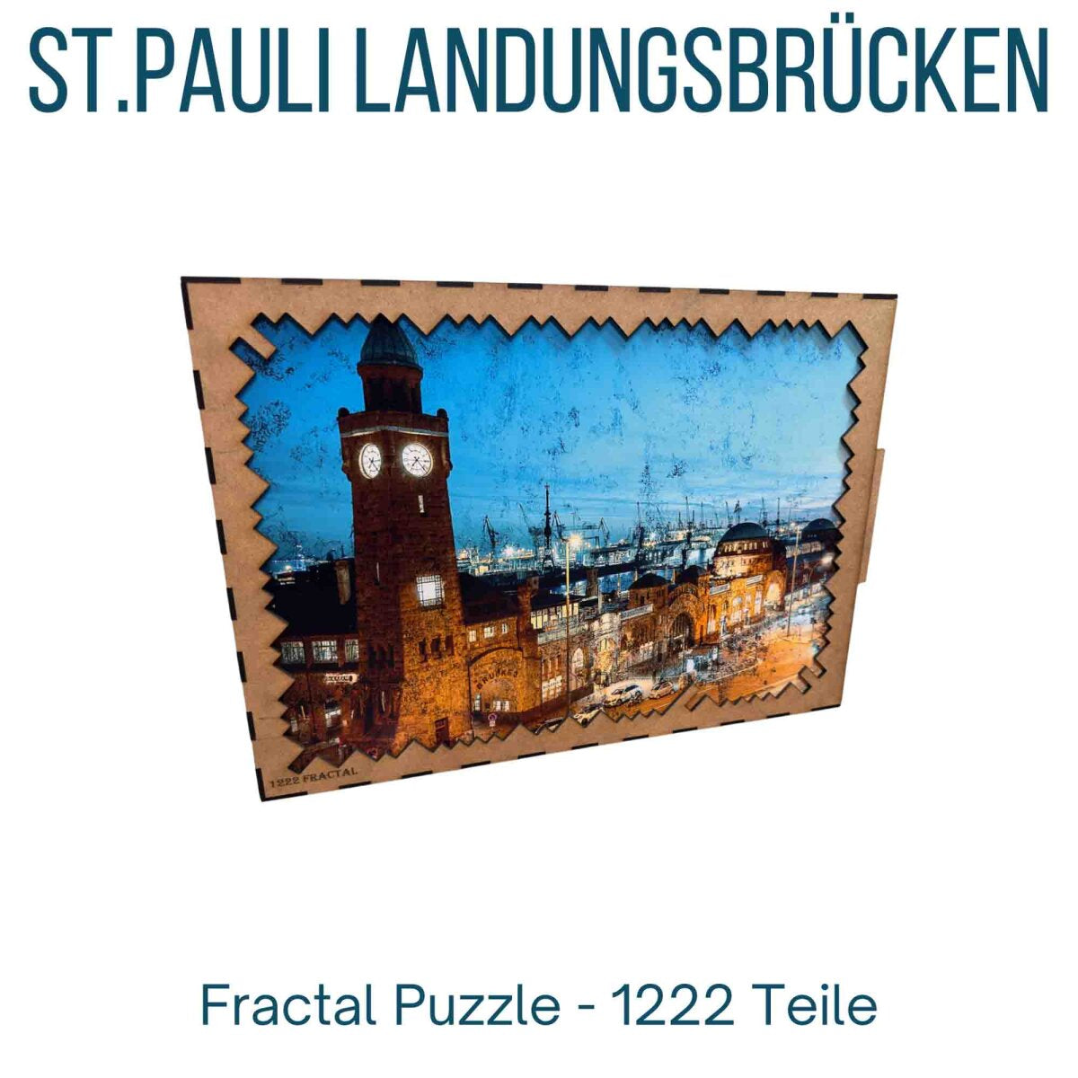 elbPUZZLE No. 01 - St.Pauli Landungsbrücken - Fractale Edition XXL / Standard / 50x70 cm / 1222 Teile
