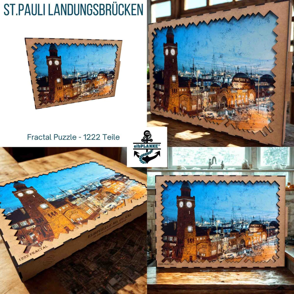 elbPUZZLE No. 01 - St.Pauli Landungsbrücken - Fractale Edition XXL / Standard / 50x70 cm / 1222 Teile